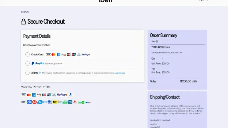 Как сдать TOEFL в России в 2026 году, инструкция по регистрации и оплате | Изображение №7